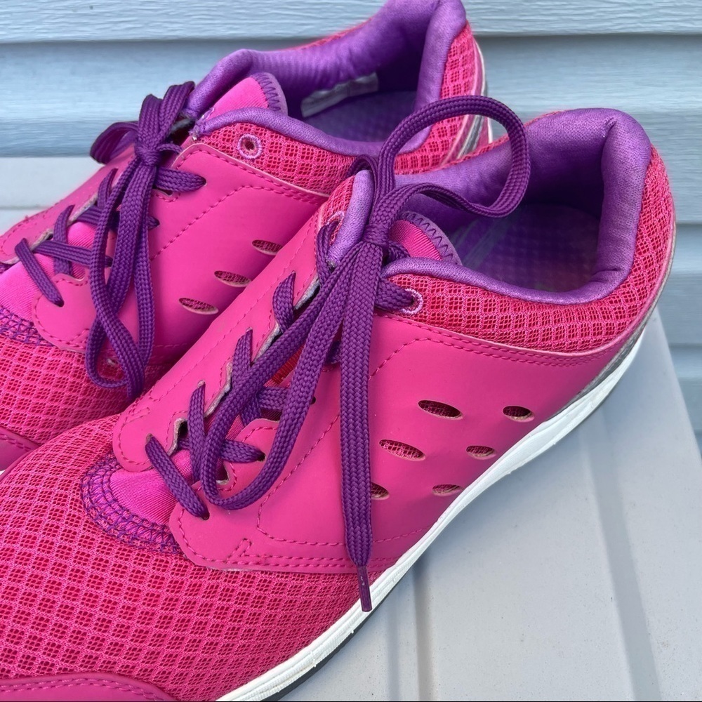 Vionic Benture Sneakers Fuchsia Pink Lace Up Comfort Shoes Mesh Leather Size 11 - Picture 5 of 13